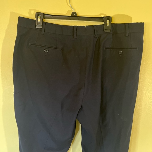 Santorelli Men's Navy Dress Pants Made with Loro Piana Wool Size 42 - Picture 2 of 8